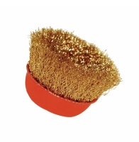 Щетка чашечная для УШМ 75 мм (3), латунированная, волнистая проволока оптом